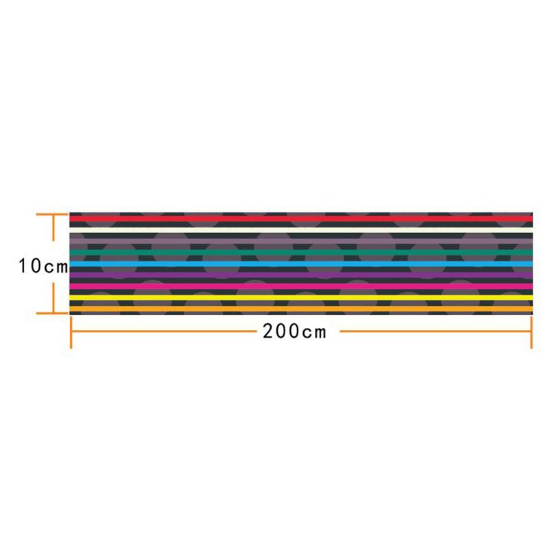 Rainbow Lines Wallpaper Border Modern Peel and Paste Living Room Wall Art, 6.5' L x 4" W