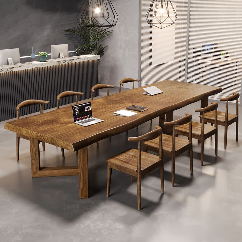 Modern Rectangle Wood Dining Table 1/4/9 Pieces Dining Set for Dining Room