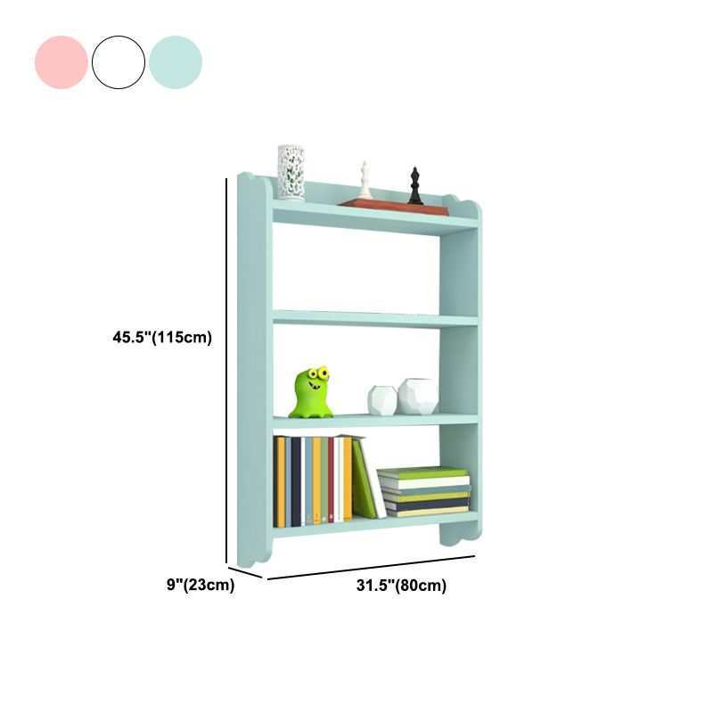 Modern Vertical Bookcase with Rectangular Shelves Wooden Floating Book Shelf for Office