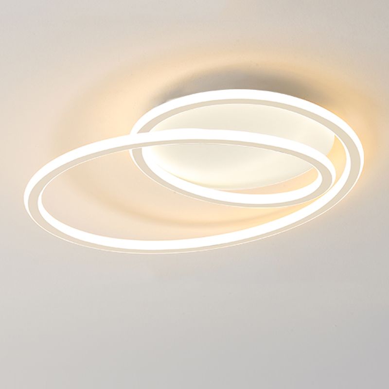 Linear Shape Ceiling Fixture Modern Style Metal 1 Light Ceiling Mounted Light