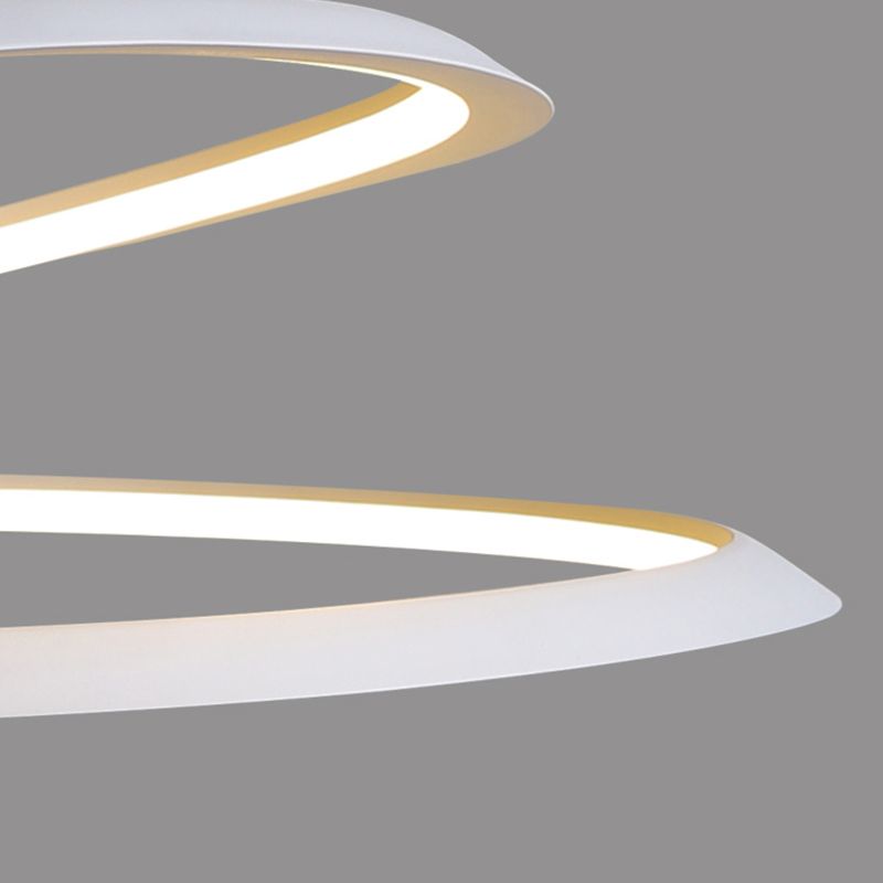 Lámpara de sombra retorcida lámpara de metal moderno 1 colgante de 1 luces