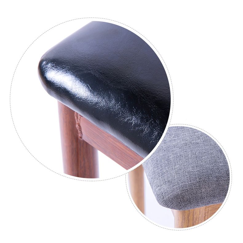 Modern Indoor-Outdoor Dining Chair Metal Armless Upholstered Single Chair