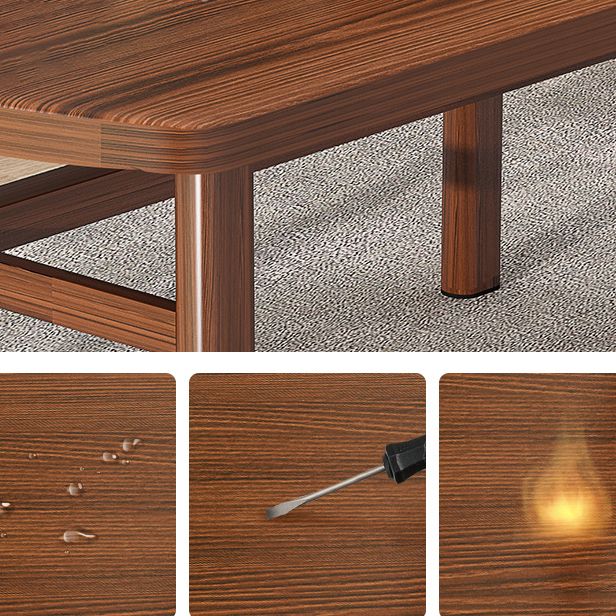 Minimalist Style Traditional Height Dining Set with Rectangle Shape Table and 4 Legs Base