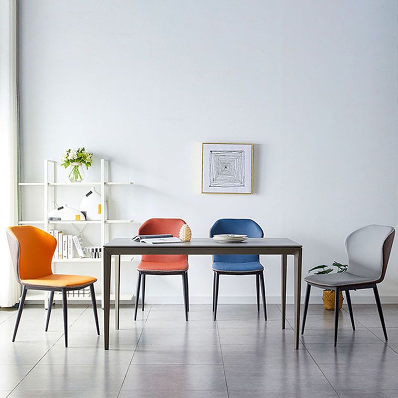 Moderne stijl keuken metalen eetkamerstoel wingback dineren armloze zijstoelen