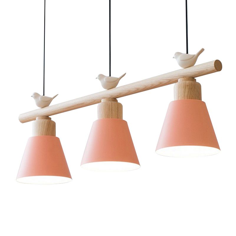 Kids Bowl Suspension Pendant Metal 3 Lights Cluster Pendant Light