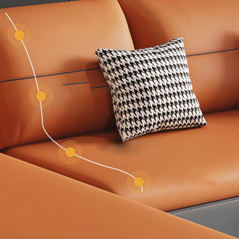 Faux Leather Futon Sectionals with Storage and Slipcovered for Living Room