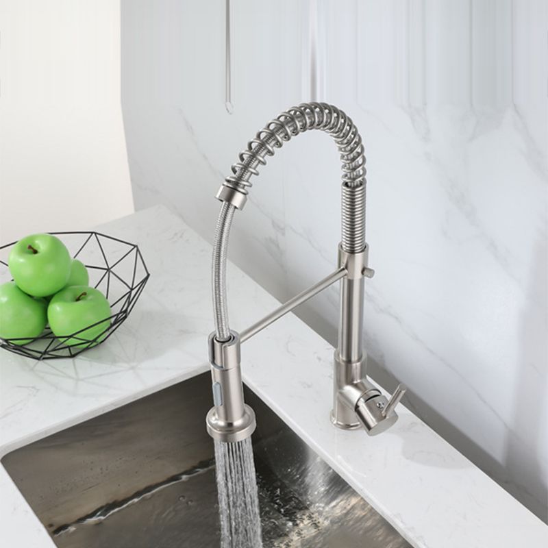Modern Farmhouse Kitchen Faucet Pull down Single Handle 304 Stainless Steel Faucet
