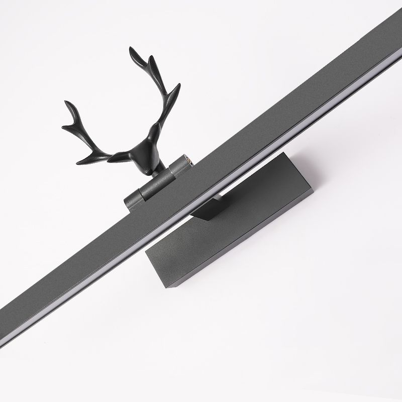 Straight Wall Sconce Lighting Minimalism Black Metal Wall Mount Light Fixture