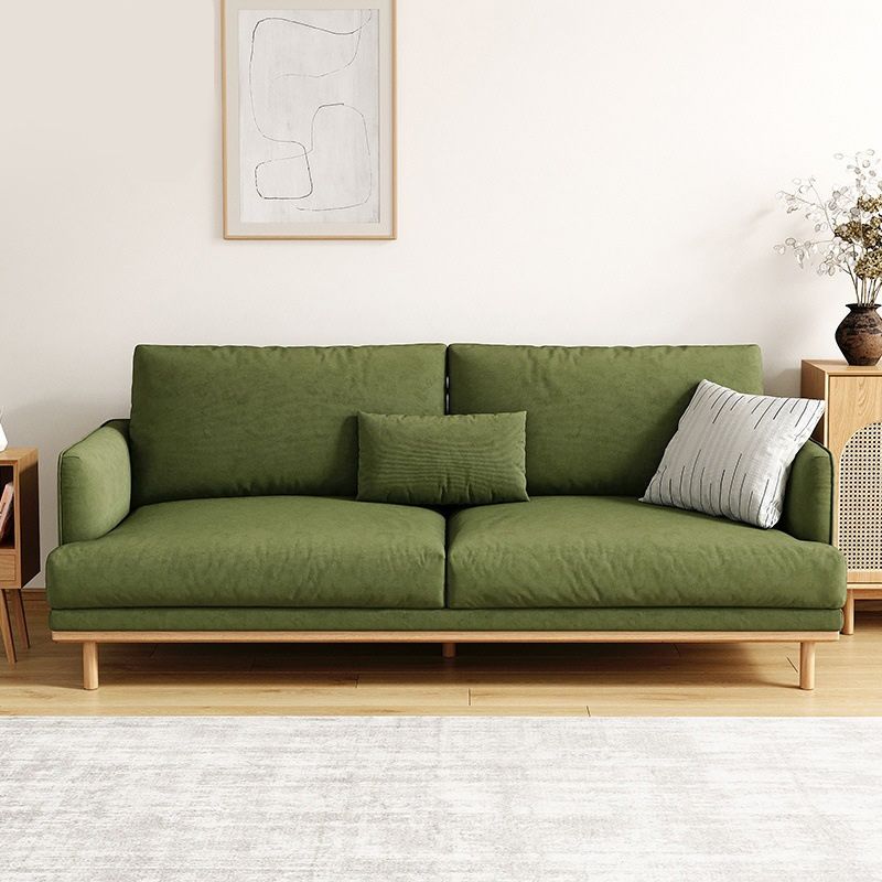 Velvet Flared Arm Sofa Loose Back 35.4"W Modern Sofa for Living Room