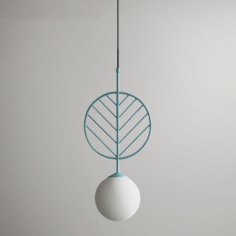 Créatif 1-Light Plafond pendentif feuille de verre clair lampe suspendue pour la salle à manger