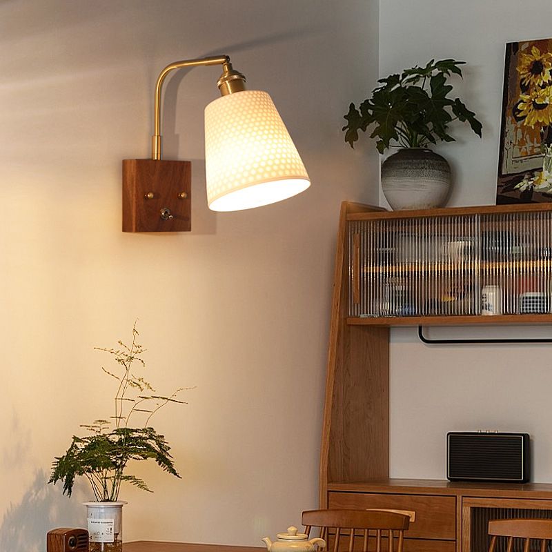 Modern Wall Light Sconce Wooden Wall Light Fixture for Bedroom