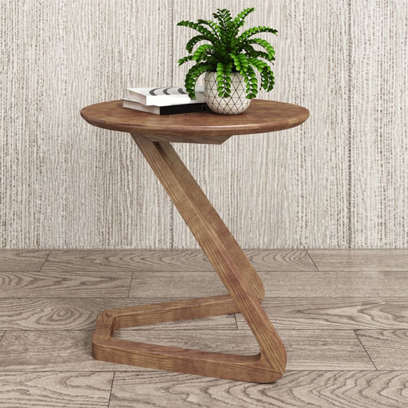 Side Table Solid Wood Abstract Round Scandinavian Living Room End Table