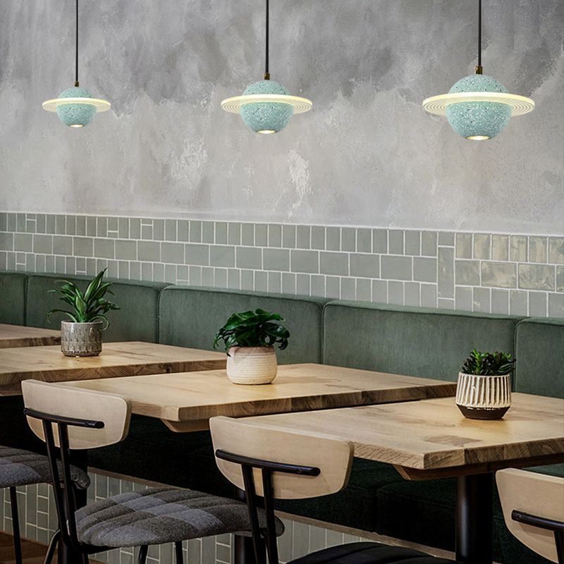 Globe zeitgenössischer Stil Hanging Lampe Acryl -Einweihlampe Lampe