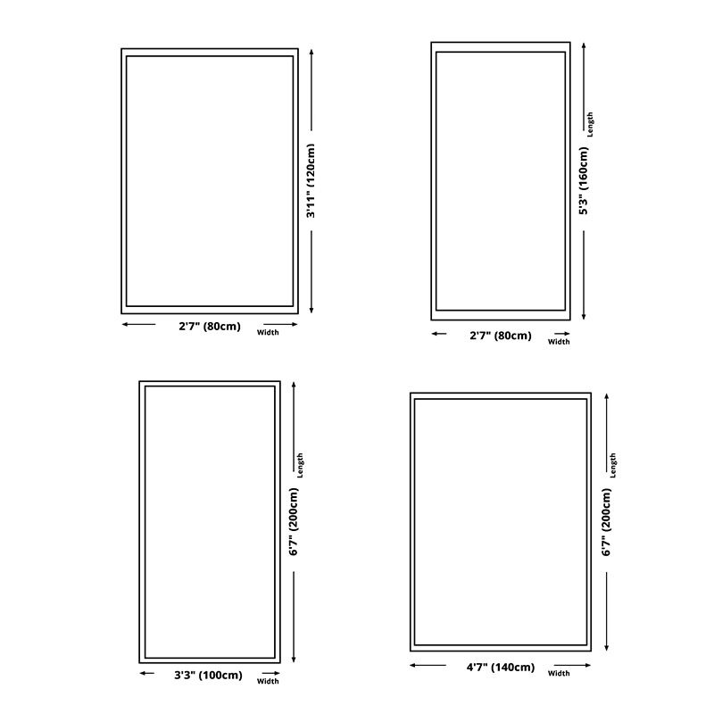 Modern Geometric Carpet Contrast Panel Area Rug Polyester Living Room Carpet with Non-Slip Backing