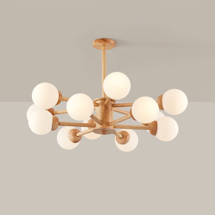 Lámparas de lámpara de lámpara de globo modernas lámparas colgantes colgantes de múltiples cabezas con sombra de vidrio