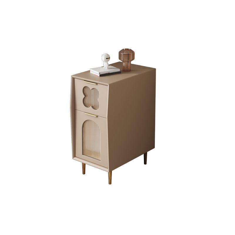 Solid Wood Drawer Storage Night Table Modernism Bed Nightstand