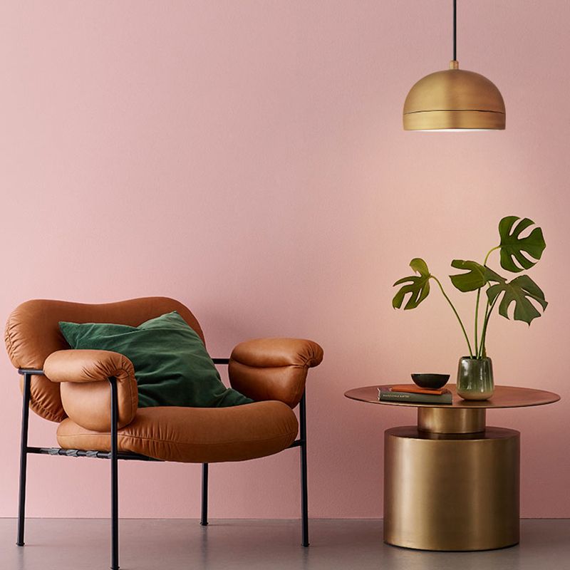 Gewölztform am Bett hängen Lampe Kit Metal 1 Kopf zeitgenössische Anhängerbeleuchtung in Messing