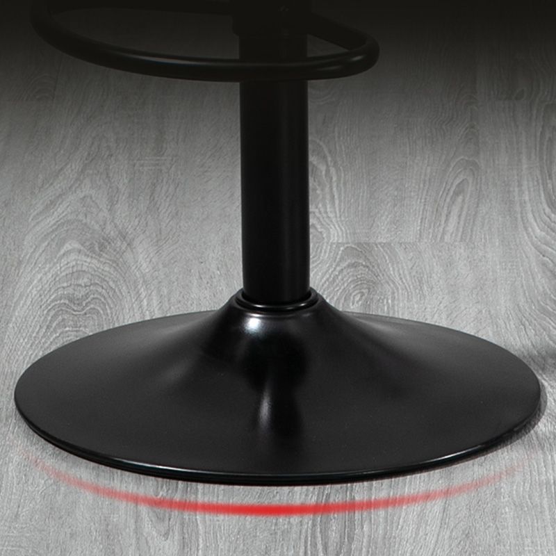 Sgabello da bar in stile industriale con sedile in pelle di piedistallo in metallo per bar da cucina