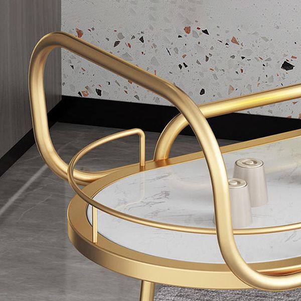 32.28" High Rolling Contemporary Style Prep Table Metal Prep Table