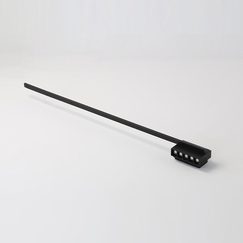 Linear Shape Metal Vanity Lamp Modern Style 2 Lights Vanity Light Fixture in Black