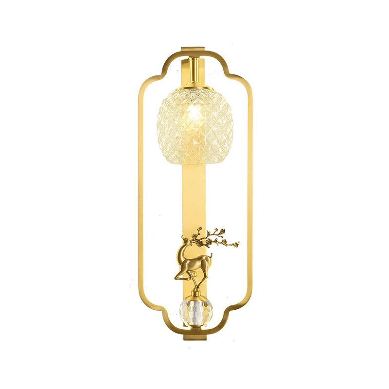 Light Luxury Wall Mount Light Copper Geometry Shape Wall Lamp for Bedroom