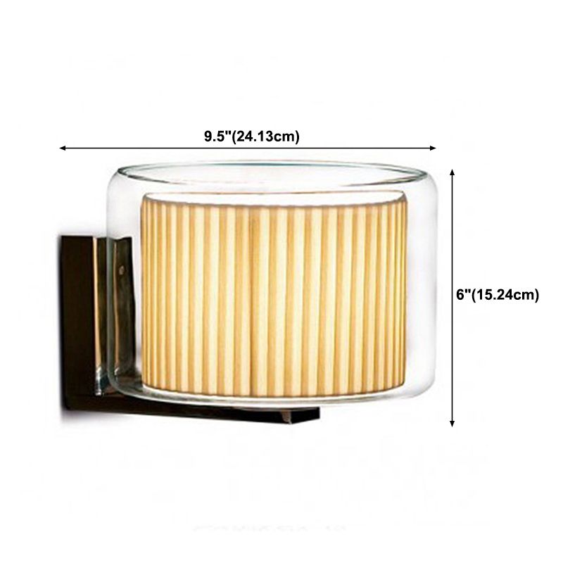 Modern Wall Lamp Household Clear Glass Wall Mount Lighting for Sitting Room