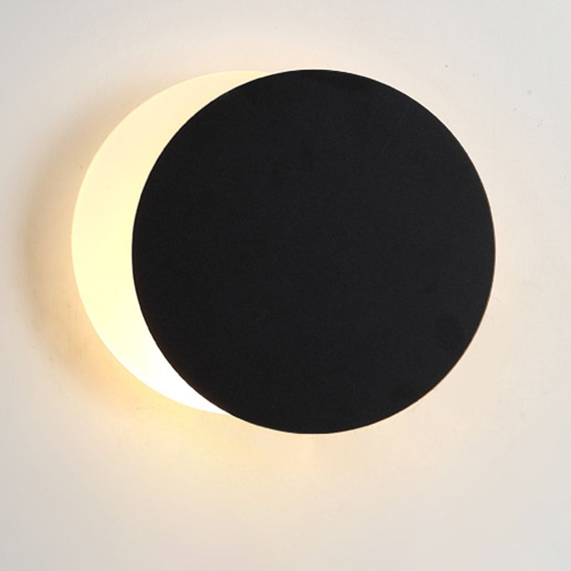 Lampada a parete rotabile circolare in stile moderno in ferro da stiro a led da parete con ombra acrilica