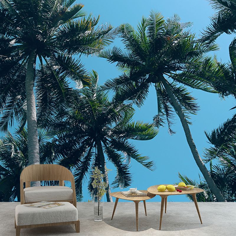 Mildew Resistant Mural Palm Tree Tropical Living Room Wall Mural