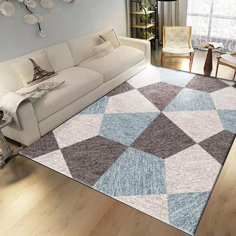 Alfombra de alfombra estampada de arlequín contemporánea alfombra interior alfombra lavable para decoración del hogar