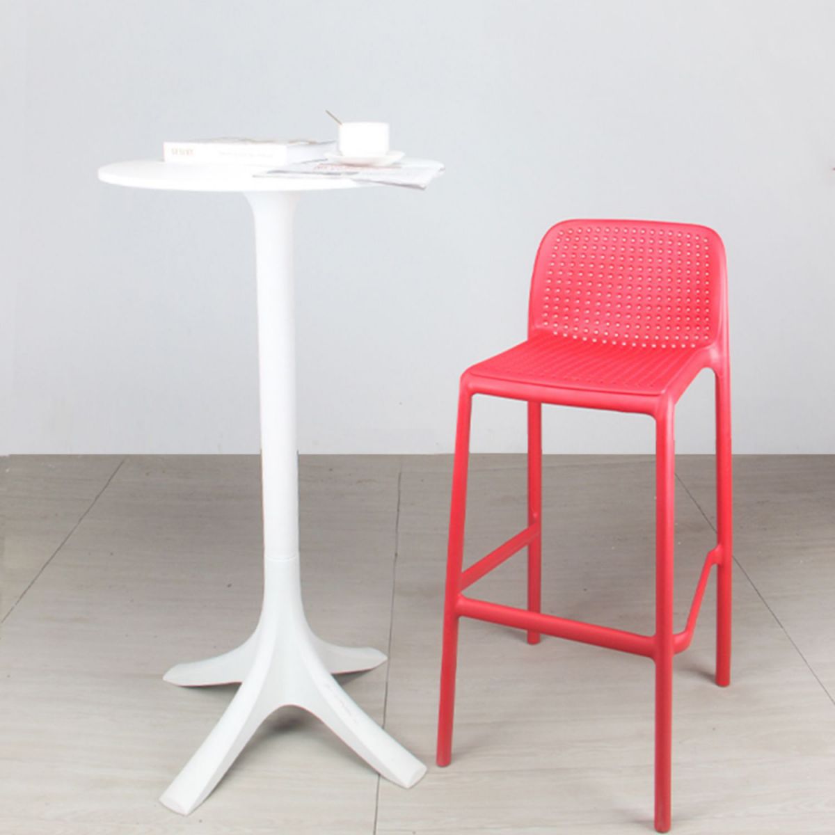 Taburete de comedor de cocina de plástico escandinavo