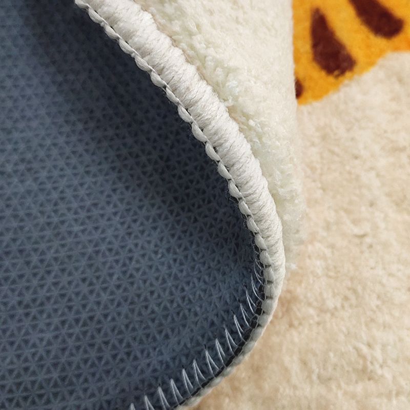 Lambswool Kids Area Carpet Stain Resistant Round Carpet Animal Print Modern Rug