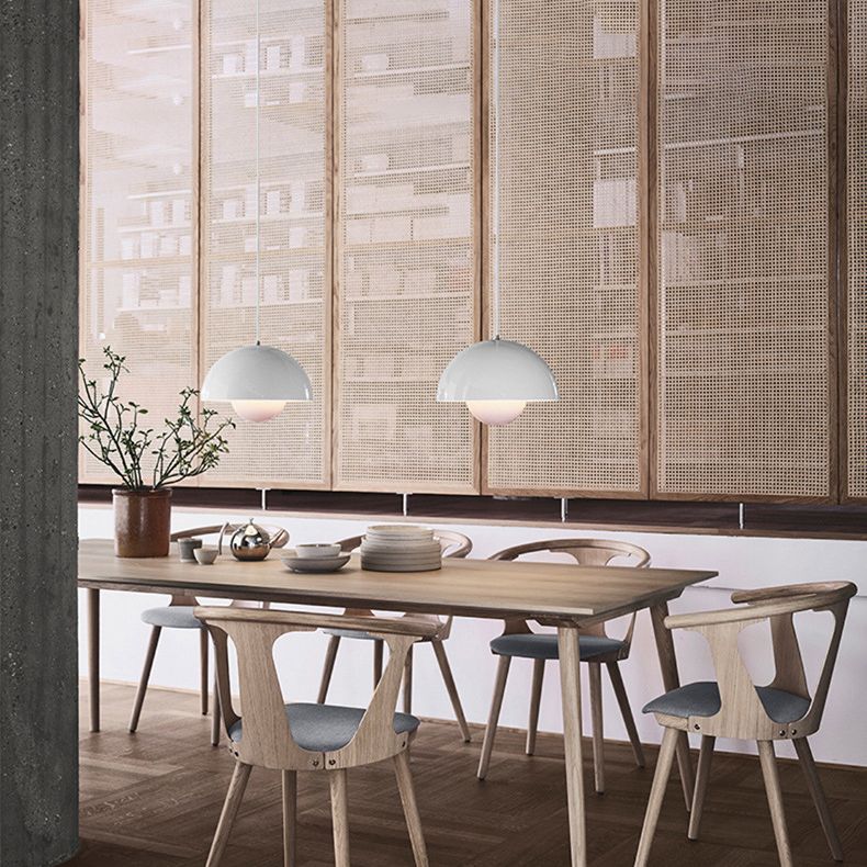 Makaroon im nordischen Stil hängend hängende Aluminiumlegierung Hemisphäre 1-Licht-Anhängerlampe für Bekleidungsgeschäft