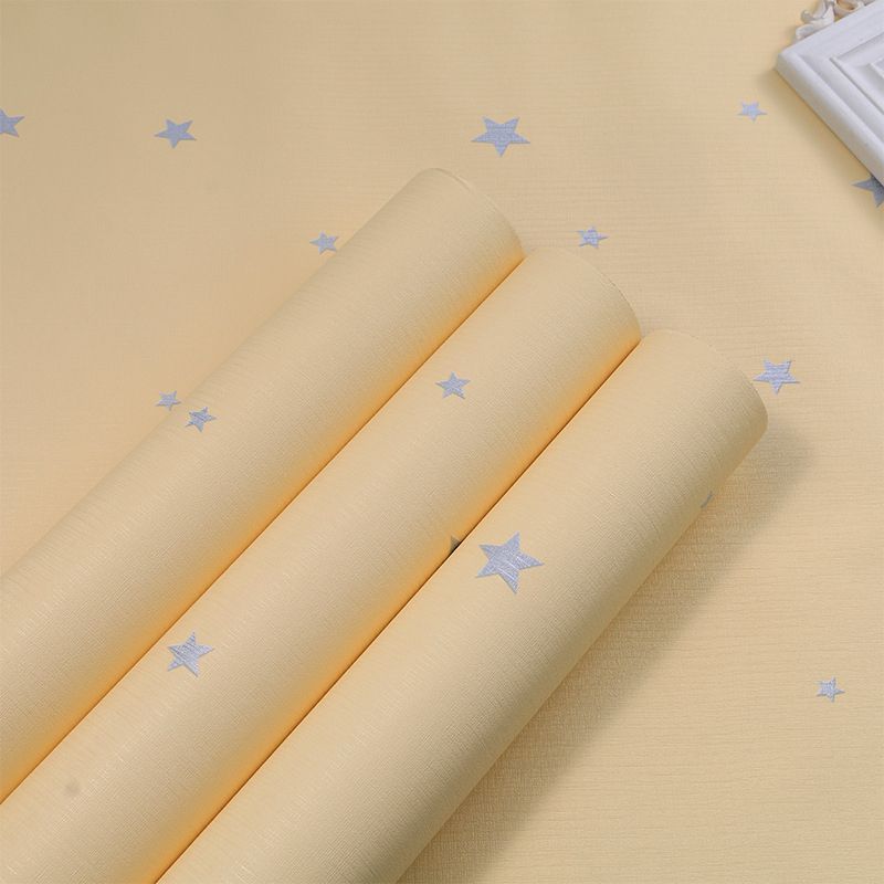 Contemporary Style Wallpaper Roll Solid-Colored Peel and Stick Wall Decor, Multi-Color