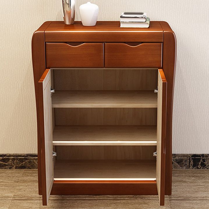 Mid-Century Modern Accent Cabinet with Doors and Drawers Cabinet