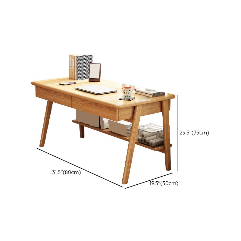 Study Desk with Storage Drawer Wooden Multifunctional Lifting Home with Storage Shelves