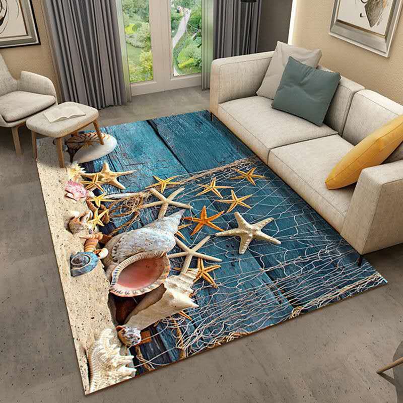 White Modern Rug Polyester Pattern Rug Stain Resistant Rug for Home Decor