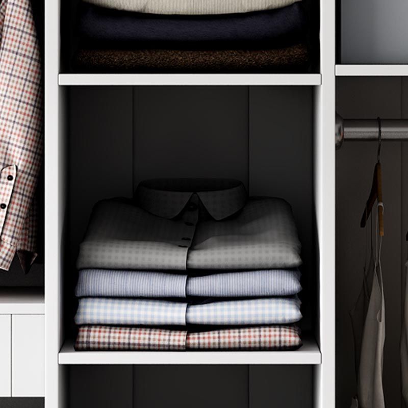 Manufactured Wood White Storage Cabinet Modern Style Cabinet for Bedroom