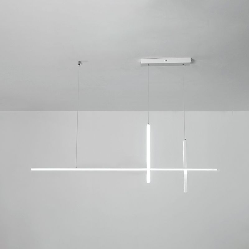 Simple Style Adjustable Length Hanging Lamp 3-Light Island Light Fixture for Kitchen