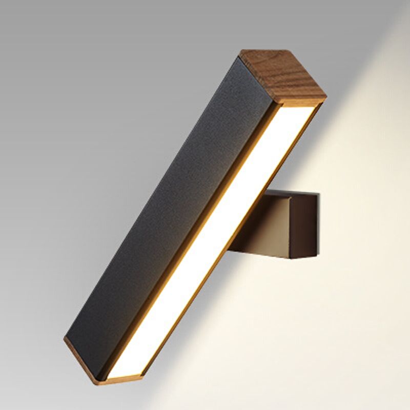 Iluminación de pared rectangular de metal simple de luz de estilo moderno lámpara montada en la pared