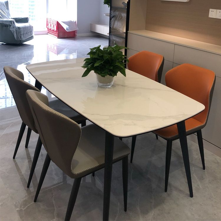 Modern Rectangular Dining Table Stone Top Tabletop for Dining Room