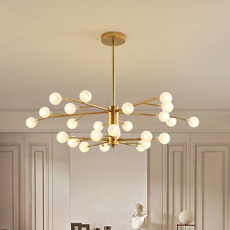 Branch Shaped Living Room LED Suspension Light Metallic Nordic Style Chandelier Light