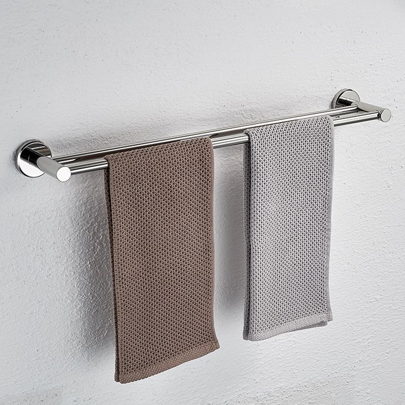 Silver Bathroom Hardware Set Drill and Screw Mount Metal Bathroom Accessory Kit