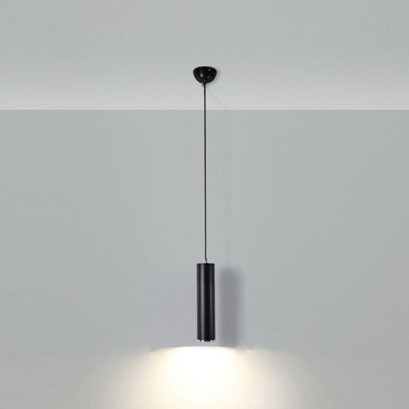 Forme cylindrique Métal Hanging Light Moderne Style 1 Lumière Lumière Lumière