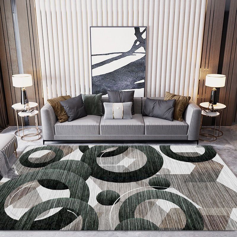 Eigentijds tapijt abstract patroon indoor tapijt vlek resistent polyester gebied tapijt voor woonkamer