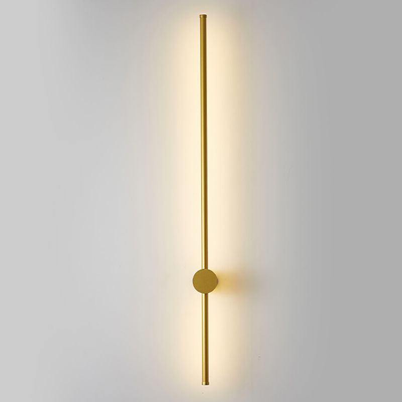 Minimalist Metal Wall Light Straight Rotatable 1 Light Wall Sconce for Bedroom