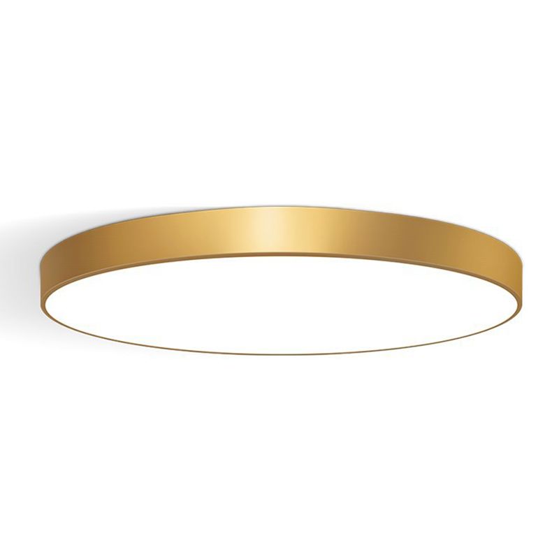Round Flush Mount Ceiling Light 1 Light Metal Minimalist Flush Mount Ceiling Light for Bedroom