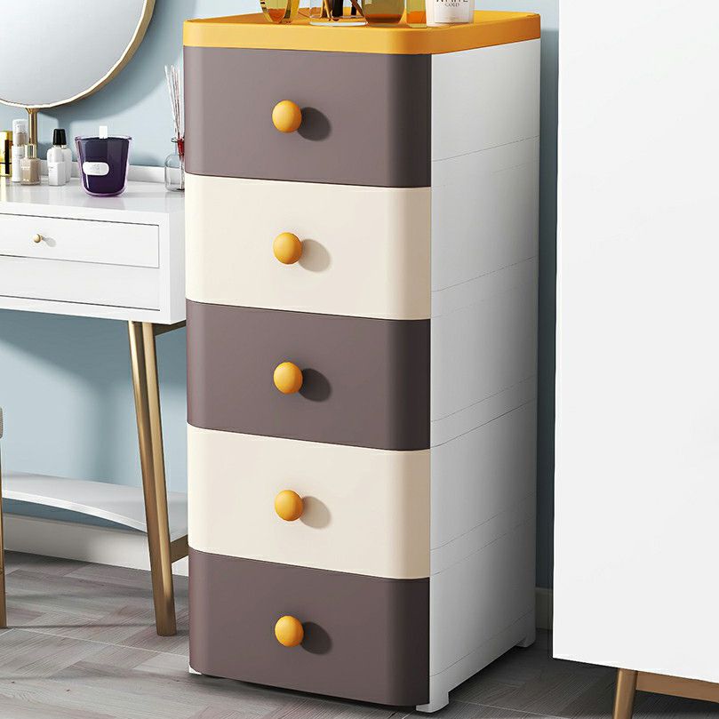 Contemporary Wardrobe Armoire with Legs Plastic Storage Cabinet