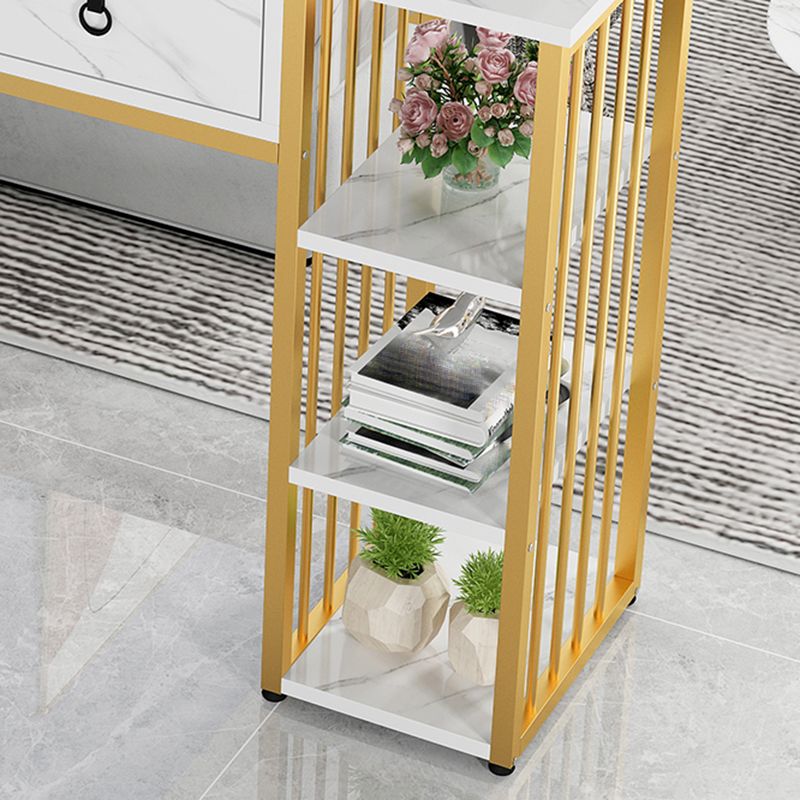 Glam Style Wood Rectangle Bar Height Pub Table for Living Room