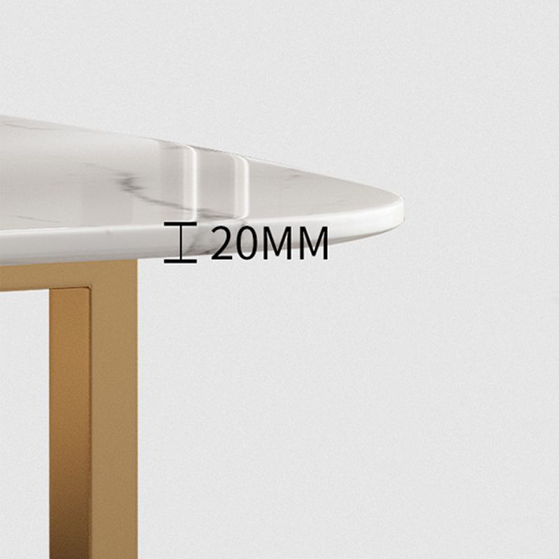 Traditional Luxury Metal Base Table Rectangle Dinner Table for Home