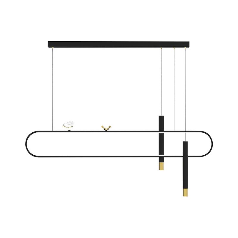 3-Light Modern Style Island Pendants Metal Pendant Lights for Dining Room